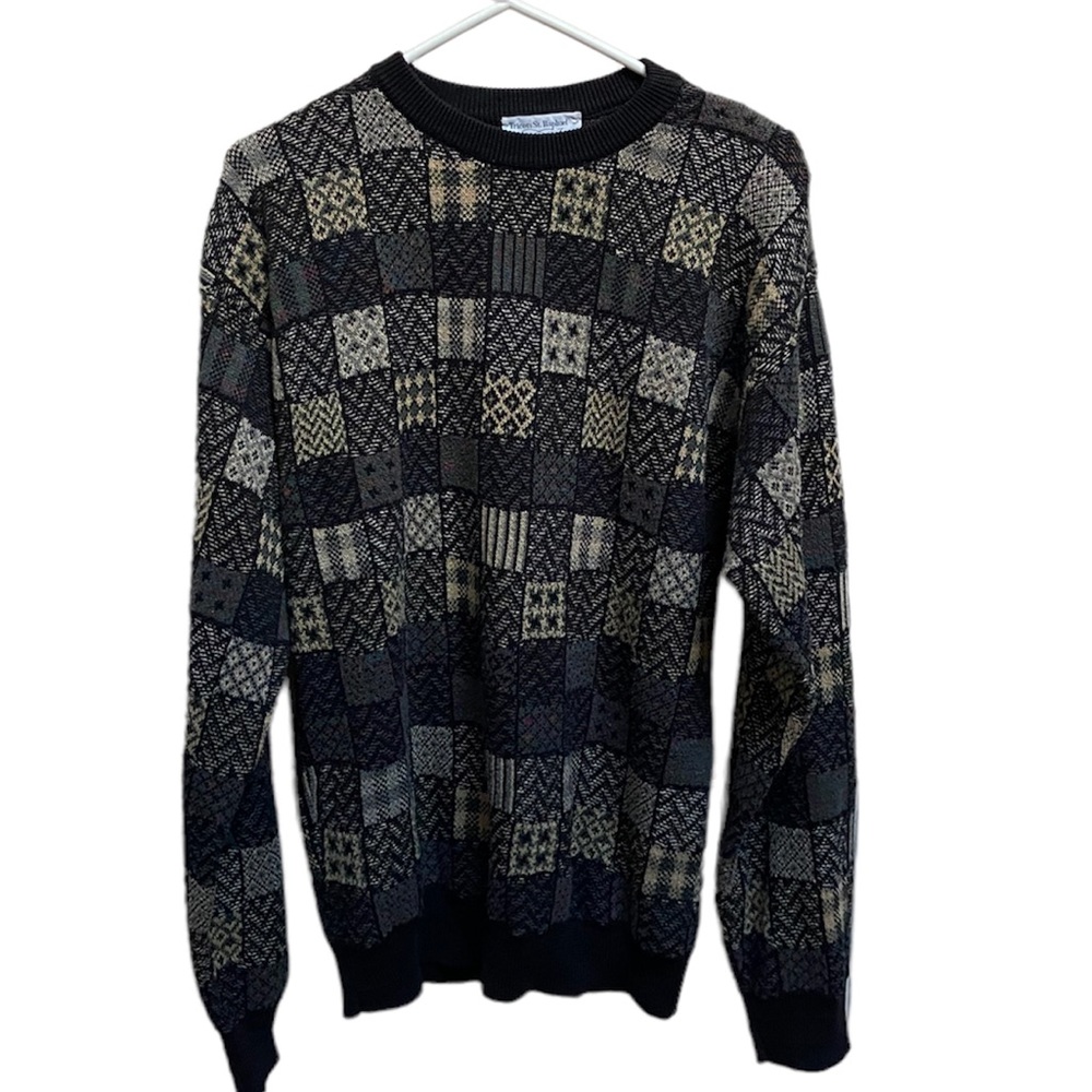 Tricots St.Raphael Multicolored Patterned Long Sl… - image 1